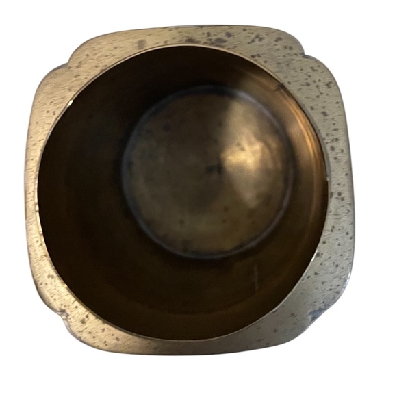 Pair of Vintage Brass Chinese Urn Snuff Brass & Enamel Lidded Trinket Tea Jar - Picture 10 of 11